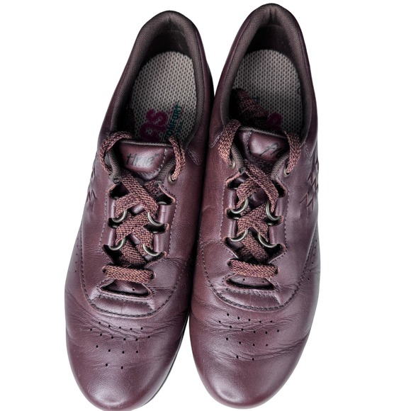 SAS High Street-Y Sneaker Lace Up Perforated Leather Low‎ Top Brown Size 7 - Picture 5 of 11